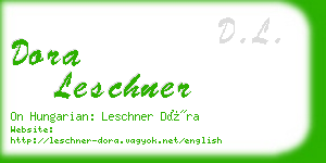 dora leschner business card